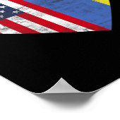 Doppelte Staatsbürgerschaft USA Ukraine Herz Ameri Poster (Ecke)