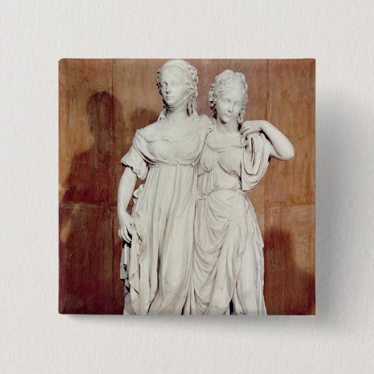 Doppelte Statue der Prinzessinnen Louise Button (Vorderseite)