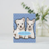 Doppelte Trouble-twoppe-Jungtiere Postkarte (Stehend Vorderseite)