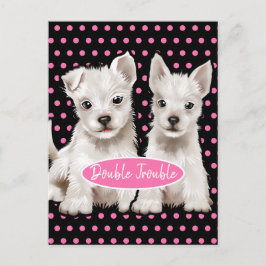 Doppelte Trouble-twoppe-Jungtiere Postkarte