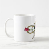 Doppelte Unendlichkeit - Rose Liebe für immer Kaffeetasse (Links)