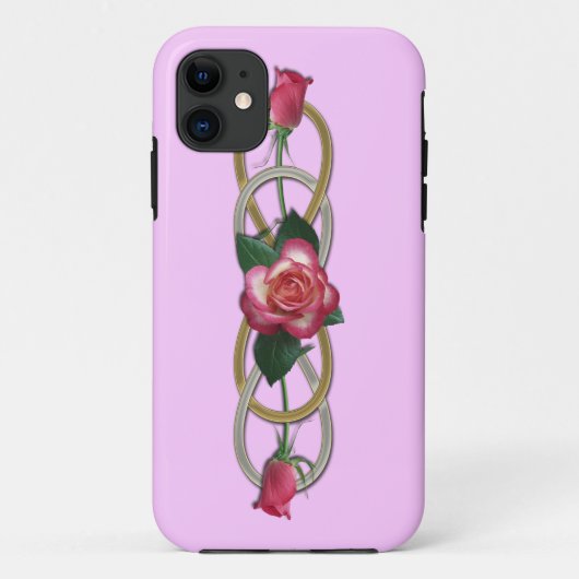 Doppelte Unendlichkeit Silver Gold Rose Case-Mate iPhone Hülle (Rückseite)