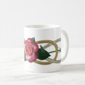 Doppelte Unendlichkeit Silver Gold Rose Kaffeetasse (VorderseiteRechts)