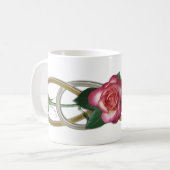 Doppelte Unendlichkeit Silver Gold Rose Kaffeetasse (Vorderseite Links)