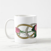 Doppelte Unendlichkeit Silver Gold Rose Kaffeetasse (Links)