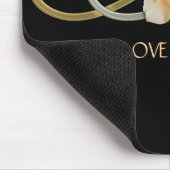 Doppelte Unendlichkeit Silver Gold Rose Mousepad (Ecke)