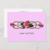 Doppelte Unendlichkeit Silver Gold Rose Postkarte (Vorne/Hinten)