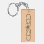 Doppelte Unendlichkeit Silver Gold Rose Schlüsselanhänger (Vorderseite links)