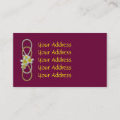 Doppelte Unendlichkeitzweifarbiger Frangipani Visitenkarte (Rückseite)