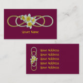 Doppelte Unendlichkeitzweifarbiger Frangipani Visitenkarte (Vorne/Hinten)