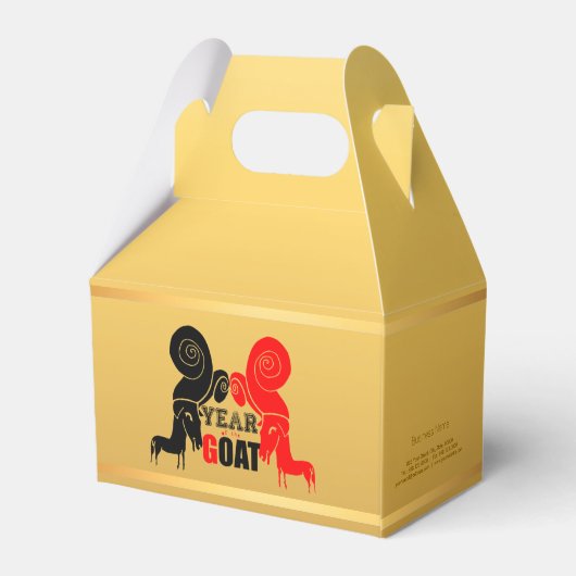 Doppelte ungerade Ziege Chinesisches Jahr Zodiac G Geschenkschachtel (Rückseite)