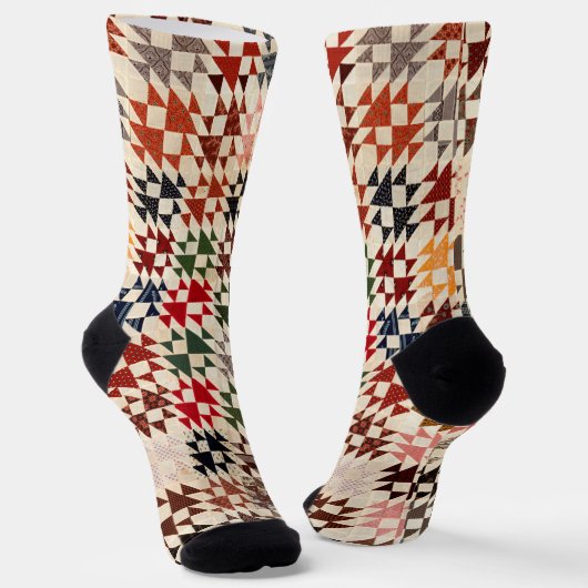 Doppelte X Quilt Socken (Gewinkelt)