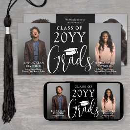 Doppelter Abschluss 2 Schwarz-weißes gemeinsames F Ankündigung