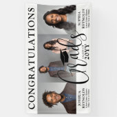 Doppelter Abschluss 3 Fotolollage Gemeinsames Part Banner (Vertikal)