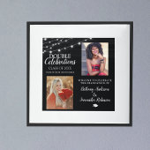 Doppelter Abschluss mit 2 Fotos Willkommen Poster