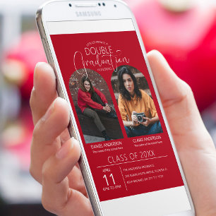 Doppelter Abschlussbogen Foto Abschluss Einladung