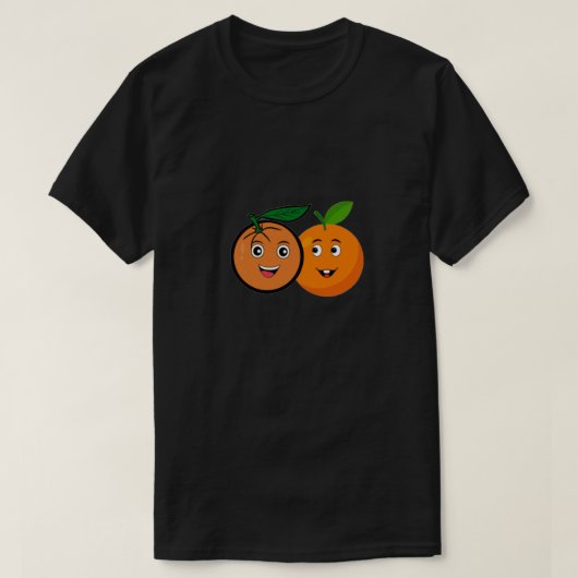 Doppelter Ärger Orangen T-Shirt (Design vorne)