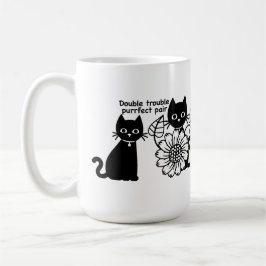 Doppelter Ärger - Pair Cat-Tasse Kaffeetasse