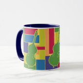 Doppelter Baß Colorblocks Tasse (Vorderseite Links)