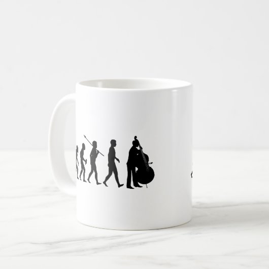Doppelter Bassist Kaffeetasse (Vorderseite Links)