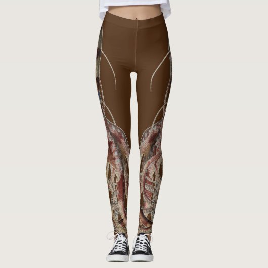 Doppelter blauer Ring Oktopus - seitlich gerichtet Leggings (Vorderseite)