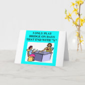 doppelter Bridge-Spieler Entwurf Karte (Gelbe Blume)