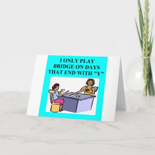 doppelter Bridge-Spieler Entwurf Karte (Vorderseite)