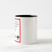 doppelter Brückenwitz Zweifarbige Tasse (Mittel)