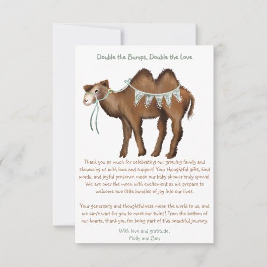 Doppelter Dank Dankeskarte (Vorderseite)