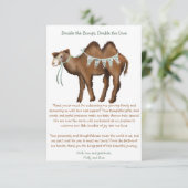 Doppelter Dank Dankeskarte (Stehend Vorderseite)