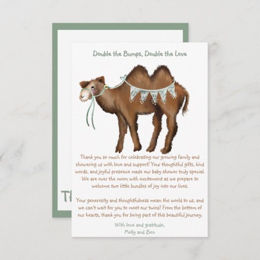 Doppelter Dank Dankeskarte (Vorne/Hinten)