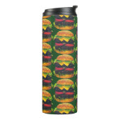 Doppelter Deluxe-Hamburger mit Käse-Muster Thermosbecher (Nach links gedreht)
