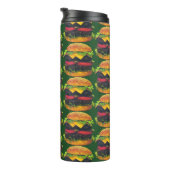 Doppelter Deluxe-Hamburger mit Käse-Muster Thermosbecher (Nach rechts gedreht)