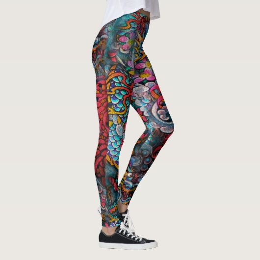 Doppelter Drache Leggings (Rechts)