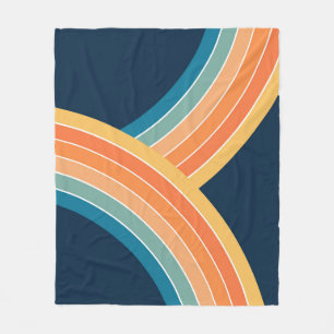 Doppelter farbenfroher Retro-Regenbogenstil Fleecedecke