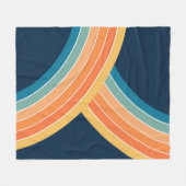 Doppelter farbenfroher Retro-Regenbogenstil Fleecedecke (Vorderseite (Horizontal))