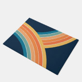 Doppelter farbenfroher Retro-Regenbogenstil Fußmatte (Schrägansicht)