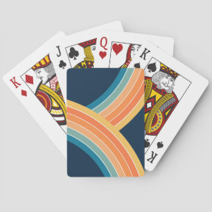 Doppelter farbenfroher Retro-Regenbogenstil Spielkarten