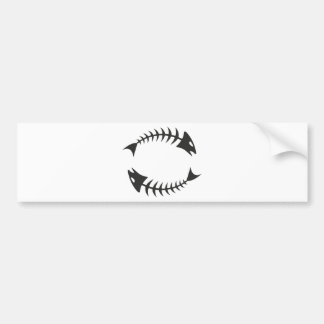 Doppelter Fishbone Fischgräte Autoaufkleber