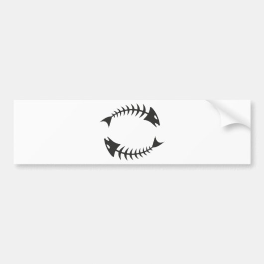 Doppelter Fishbone Fischgräte Autoaufkleber (Vorne)