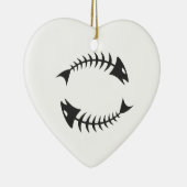 Doppelter Fishbone Fischgräte Keramik Ornament (Rechts)