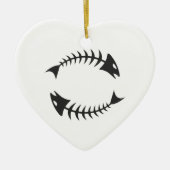 Doppelter Fishbone Fischgräte Keramik Ornament (Vorne)