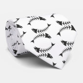 Doppelter Fishbone Fischgräte Krawatte (Gerollt)