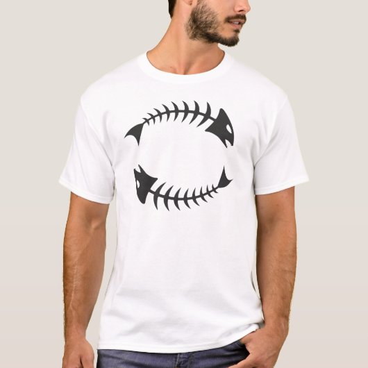 Doppelter Fishbone Fischgräte T-Shirt (Vorderseite)