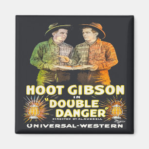 Doppelter Gefahrenfilm Western-Cowboy-SchreiGibson Magnet