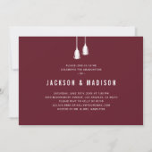Doppelter gemeinsamer Abschluss Burgundy Tassel Pa Einladung (Rückseite)