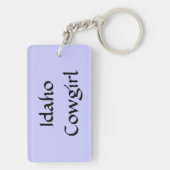 Doppelter Lila Herzfehler Schlüsselanhänger (Rückseite)