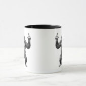 Doppelter Mittelfinger Schimpanse Tasse (Zentrum)