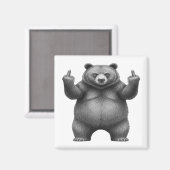 Doppelter Mittelfingerbär Magnet (Vorderseite/Rückseite)