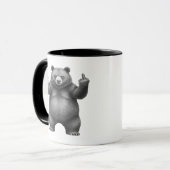 Doppelter Mittelfingerbär Tasse (Vorderseite Links)